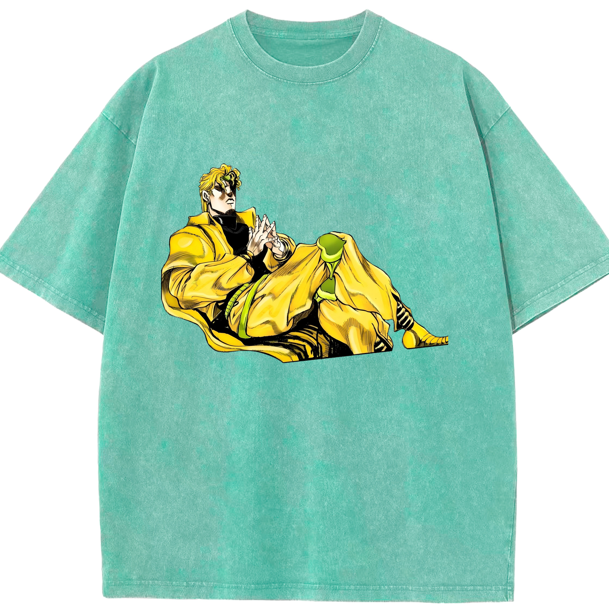 （画像用） ジョジョの奇妙な冒険 ディオ?ブランドー JoJo's Bizarre Adventure Dio Brando 綿100% ヴィンテージ風 半袖Tシャツ（フロントプリント）